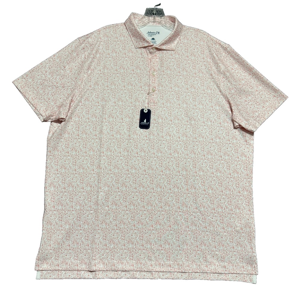 Johnnie-O Polo Shirt Men XL Performance Golf Preppy Resort Coastal Country Club - Picture 1 of 12